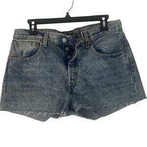 Levi's 501 Women's Size 32 Acid Wash Cut Off Button Fly Denim‎ Shorts